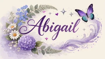 Abigail horizontal diseño 2 - Diseño elegante de hortensias en tonos lila y morados suaves, con volutas estilizadas y una mariposa mística que aporta un toque etéreo y mágico.