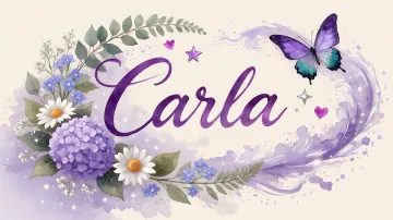 Carla horizontal diseño 2 - Diseño elegante de hortensias en tonos lila y morados suaves, con volutas estilizadas y una mariposa mística que aporta un toque etéreo y mágico.