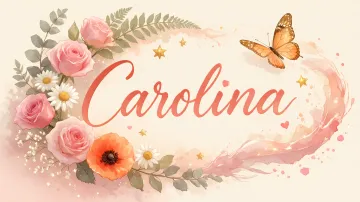 Carolina horizontal diseño 3 - Elegante composición de rosas rosadas y amapolas naranjas con mariposas doradas brillantes sobre un fondo cálido, romántico y mágico.