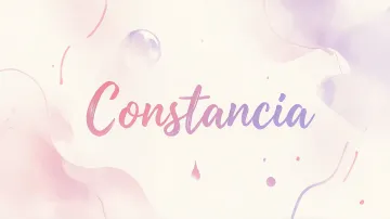 Constancia horizontal diseño 7 - Diseño abstracto en acuarela sobre fondo crema, con manchas fluidas y etéreas en rosa pastel y lila, líneas curvas que aportan movimiento, pequeñas gotas salpicadas cayendo verticalmente y una burbuja translúcida en la parte superior izquierda. El nombre resalta al centro con una tipografía cursiva amplia y elegante en degradado rosa a morado.