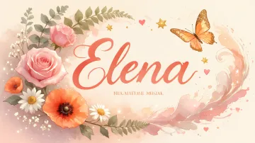Elena horizontal diseño 3 - Elegante composición de rosas rosadas y amapolas naranjas con mariposas doradas brillantes sobre un fondo cálido, romántico y mágico.