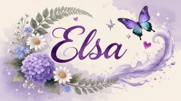 Elsa horizontal diseño 2 - Diseño elegante de hortensias en tonos lila y morados suaves, con volutas estilizadas y una mariposa mística que aporta un toque etéreo y mágico.