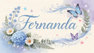 Fernanda horizontal diseño 1 - Hortensias azules, flores pequeñas y acuarela suave con mariposas azules y brillo etéreo