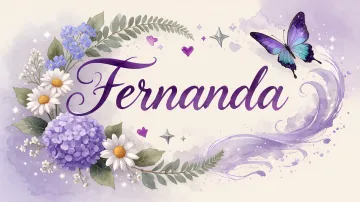 Fernanda horizontal diseño 2 - Diseño elegante de hortensias en tonos lila y morados suaves, con volutas estilizadas y una mariposa mística que aporta un toque etéreo y mágico.