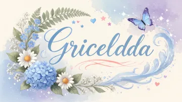 Gricelda horizontal diseño 1 - Hortensias azules, flores pequeñas y acuarela suave con mariposas azules y brillo etéreo