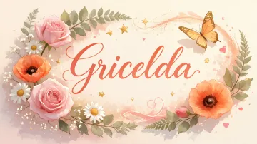 Gricelda horizontal diseño 3 - Elegante composición de rosas rosadas y amapolas naranjas con mariposas doradas brillantes sobre un fondo cálido, romántico y mágico.