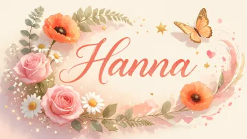 Hanna horizontal diseño 3 - Elegante composición de rosas rosadas y amapolas naranjas con mariposas doradas brillantes sobre un fondo cálido, romántico y mágico.