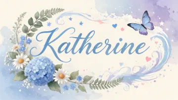 Katherine horizontal diseño 1 - Hortensias azules, flores pequeñas y acuarela suave con mariposas azules y brillo etéreo