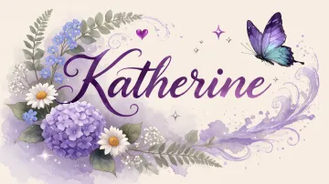 Katherine horizontal diseño 2 - Diseño elegante de hortensias en tonos lila y morados suaves, con volutas estilizadas y una mariposa mística que aporta un toque etéreo y mágico.