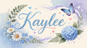 Kaylee horizontal diseño 1 - Hortensias azules, flores pequeñas y acuarela suave con mariposas azules y brillo etéreo