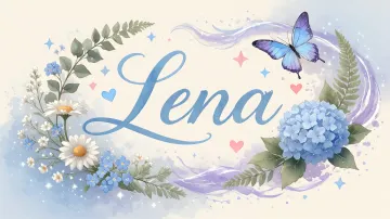 Lena horizontal diseño 1 - Hortensias azules, flores pequeñas y acuarela suave con mariposas azules y brillo etéreo