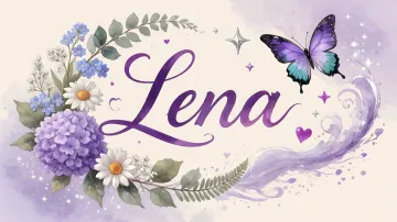 Lena horizontal diseño 2 - Diseño elegante de hortensias en tonos lila y morados suaves, con volutas estilizadas y una mariposa mística que aporta un toque etéreo y mágico.