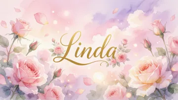 Linda horizontal diseño 10 - Diseño estilo acuarela con un fondo etéreo y texturizado en nubes de tonos rosa pastel y lila suave. Presenta composiciones de rosas abiertas y capullos en los bordes inferior y superior, con pétalos cayendo delicadamente. Incorpora destellos de luz cálida (efecto bokeh) y, en el centro, resalta una tipografía elegante, cursiva y fluida en color dorado.