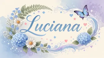 Luciana horizontal diseño 1 - Hortensias azules, flores pequeñas y acuarela suave con mariposas azules y brillo etéreo
