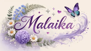 Malaika horizontal diseño 2 - Diseño elegante de hortensias en tonos lila y morados suaves, con volutas estilizadas y una mariposa mística que aporta un toque etéreo y mágico.