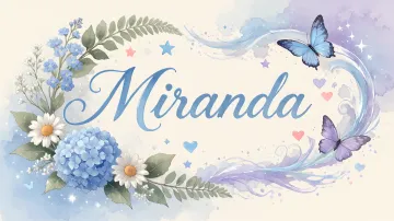 Miranda horizontal diseño 1 - Hortensias azules, flores pequeñas y acuarela suave con mariposas azules y brillo etéreo