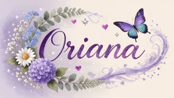 Oriana horizontal diseño 2 - Diseño elegante de hortensias en tonos lila y morados suaves, con volutas estilizadas y una mariposa mística que aporta un toque etéreo y mágico.