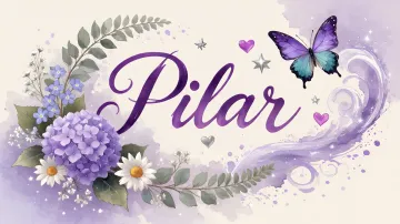 Pilar horizontal diseño 2 - Diseño elegante de hortensias en tonos lila y morados suaves, con volutas estilizadas y una mariposa mística que aporta un toque etéreo y mágico.