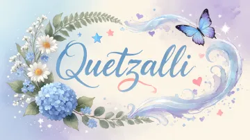 Quetzalli horizontal diseño 1 - Hortensias azules, flores pequeñas y acuarela suave con mariposas azules y brillo etéreo