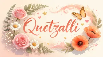 Quetzalli horizontal diseño 3 - Elegante composición de rosas rosadas y amapolas naranjas con mariposas doradas brillantes sobre un fondo cálido, romántico y mágico.