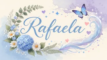 Rafaela horizontal diseño 1 - Hortensias azules, flores pequeñas y acuarela suave con mariposas azules y brillo etéreo