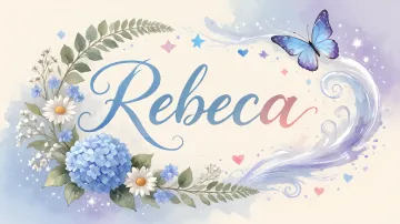 Rebeca horizontal diseño 1 - Hortensias azules, flores pequeñas y acuarela suave con mariposas azules y brillo etéreo