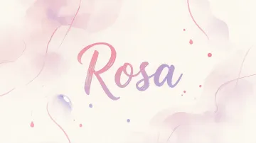 Rosa horizontal diseño 7 - Diseño abstracto en acuarela sobre fondo crema, con manchas fluidas y etéreas en rosa pastel y lila, líneas curvas que aportan movimiento, pequeñas gotas salpicadas cayendo verticalmente y una burbuja translúcida en la parte superior izquierda. El nombre resalta al centro con una tipografía cursiva amplia y elegante en degradado rosa a morado.