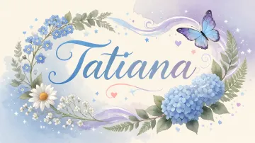 Tatiana horizontal diseño 1 - Hortensias azules, flores pequeñas y acuarela suave con mariposas azules y brillo etéreo