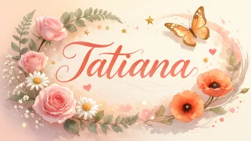 Tatiana horizontal diseño 3 - Elegante composición de rosas rosadas y amapolas naranjas con mariposas doradas brillantes sobre un fondo cálido, romántico y mágico.