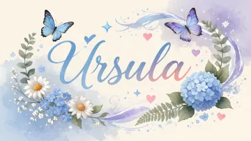 Ursula horizontal diseño 1 - Hortensias azules, flores pequeñas y acuarela suave con mariposas azules y brillo etéreo