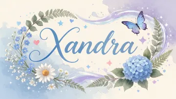 Xandra horizontal diseño 1 - Hortensias azules, flores pequeñas y acuarela suave con mariposas azules y brillo etéreo