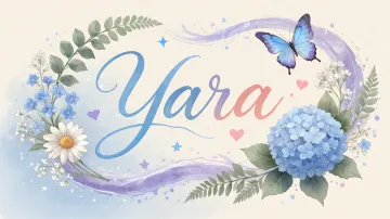 Yara horizontal diseño 1 - Hortensias azules, flores pequeñas y acuarela suave con mariposas azules y brillo etéreo