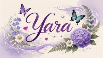 Yara horizontal diseño 2 - Diseño elegante de hortensias en tonos lila y morados suaves, con volutas estilizadas y una mariposa mística que aporta un toque etéreo y mágico.