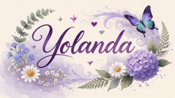 Yolanda horizontal diseño 2 - Diseño elegante de hortensias en tonos lila y morados suaves, con volutas estilizadas y una mariposa mística que aporta un toque etéreo y mágico.