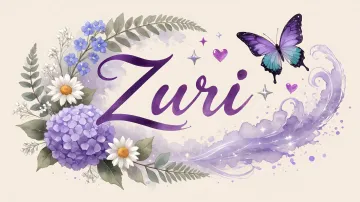 Zuri horizontal diseño 2 - Diseño elegante de hortensias en tonos lila y morados suaves, con volutas estilizadas y una mariposa mística que aporta un toque etéreo y mágico.