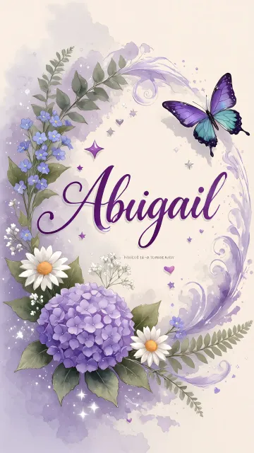 Abigail diseño 2 - Diseño elegante de hortensias en tonos lila y morados suaves, con volutas estilizadas y una mariposa mística que aporta un toque etéreo y mágico.
