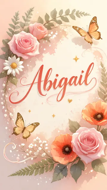 Abigail diseño 3 - Elegante composición de rosas rosadas y amapolas naranjas con mariposas doradas brillantes sobre un fondo cálido, romántico y mágico.