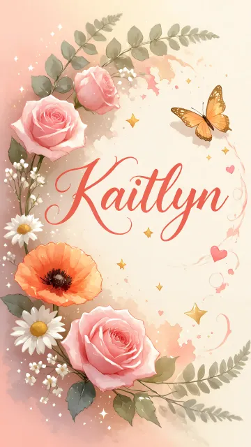 Kaitlyn diseño 3 - Elegante composición de rosas rosadas y amapolas naranjas con mariposas doradas brillantes sobre un fondo cálido, romántico y mágico.