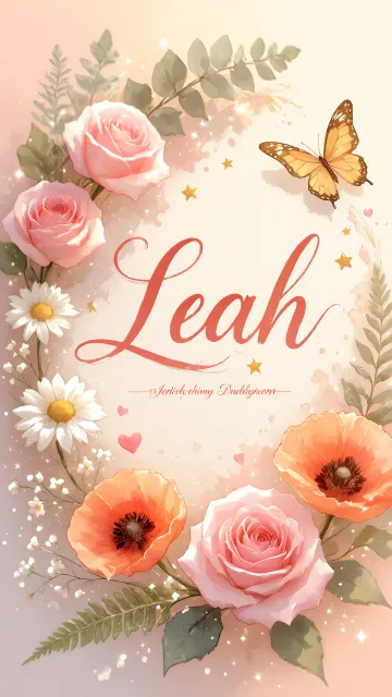 Leah diseño 3 - Elegante composición de rosas rosadas y amapolas naranjas con mariposas doradas brillantes sobre un fondo cálido, romántico y mágico.
