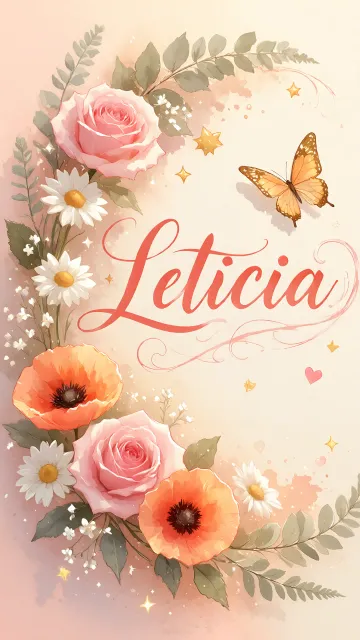 Leticia diseño 3 - Elegante composición de rosas rosadas y amapolas naranjas con mariposas doradas brillantes sobre un fondo cálido, romántico y mágico.