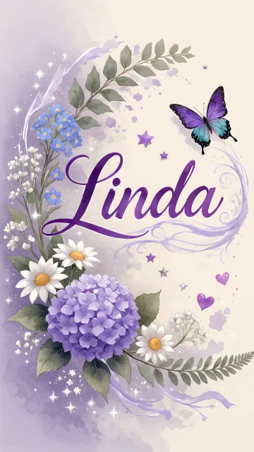 Linda diseño 2 - Diseño elegante de hortensias en tonos lila y morados suaves, con volutas estilizadas y una mariposa mística que aporta un toque etéreo y mágico.