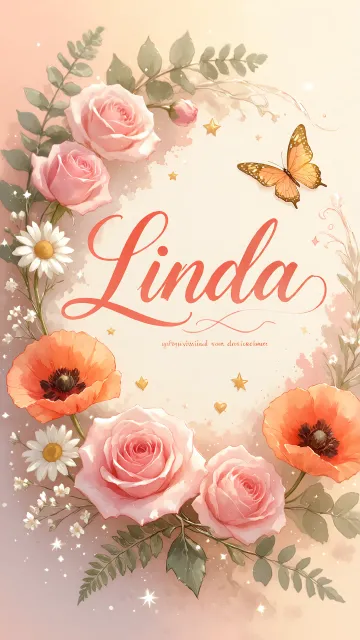 Linda diseño 3 - Elegante composición de rosas rosadas y amapolas naranjas con mariposas doradas brillantes sobre un fondo cálido, romántico y mágico.
